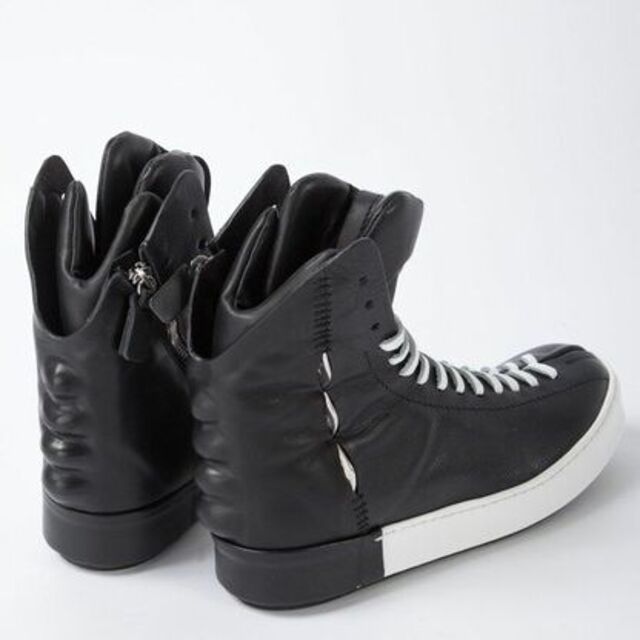 Rick Owens - 極美ARTSELAB牛革アルチザンハイカットスニーカー Rick Owens - 極美ARTSELAB牛革アルチザンハイカットスニーカー