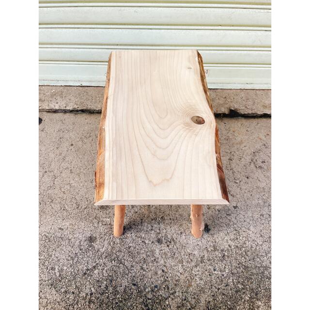 天然ホウの木　華台　椅子　サイドテーブル コーヒーテーブル　台　子供用椅子