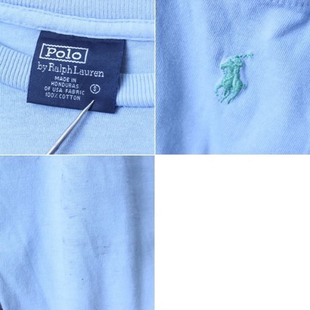 POLO RALPH LAUREN(ポロラルフローレン)のポロ ラルフローレン 1ポケット長袖Tシャツ ロンT ライトブルー S ss36 メンズのトップス(Tシャツ/カットソー(七分/長袖))の商品写真