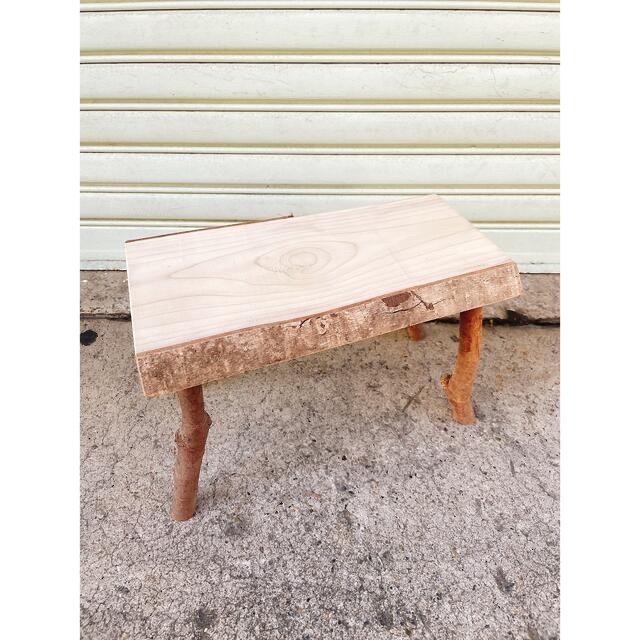 天然ホウの木　華台　椅子　サイドテーブル コーヒーテーブル　台　椅子　ベンチ