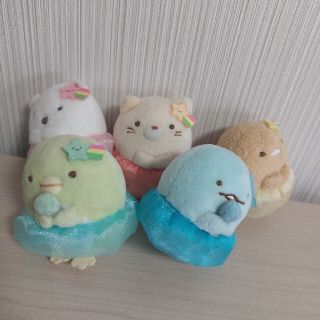 サンエックス(サンエックス)のすみっコぐらし　とかげ　ねこ　とんかつ　しろくま　ぺんぎん？　てのりぬいぐるみ(キャラクターグッズ)