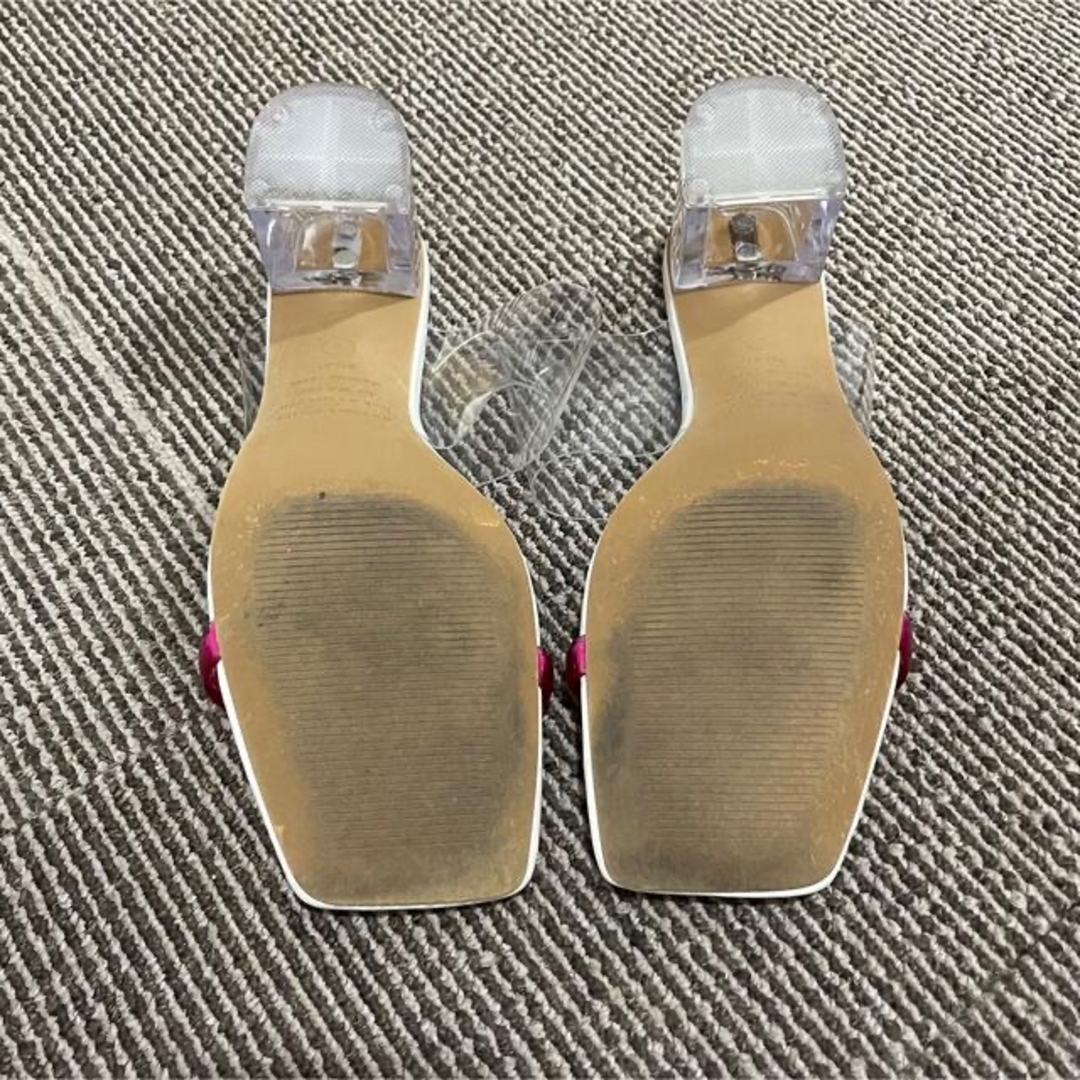 ORiental TRaffic(オリエンタルトラフィック)の【ORiental TRaffic】PVCダブルベルトクリアヒールサンダル レディースの靴/シューズ(サンダル)の商品写真