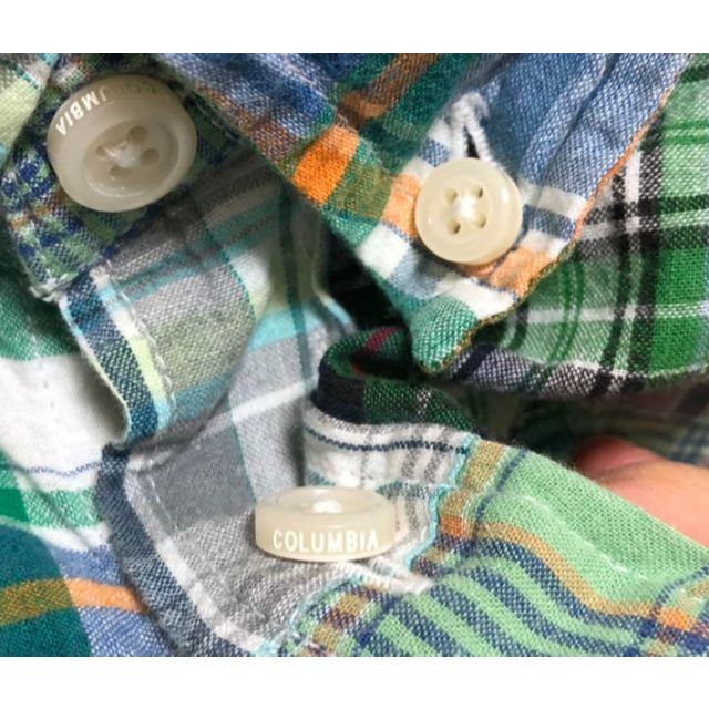 Columbia(コロンビア)のコロンビア  希少　おしゃれ　切り替え　チェック　半袖　シャツ　グリーン メンズのトップス(シャツ)の商品写真