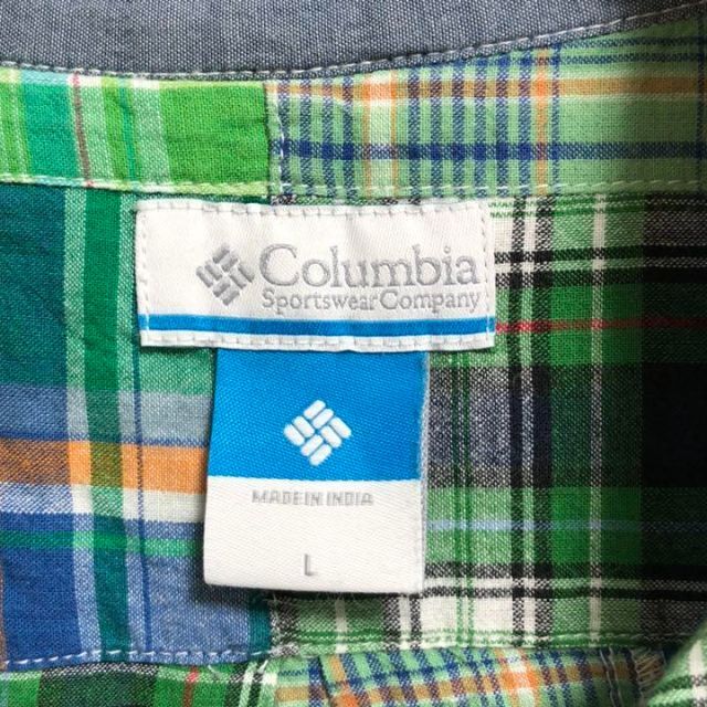 Columbia(コロンビア)のコロンビア  希少　おしゃれ　切り替え　チェック　半袖　シャツ　グリーン メンズのトップス(シャツ)の商品写真