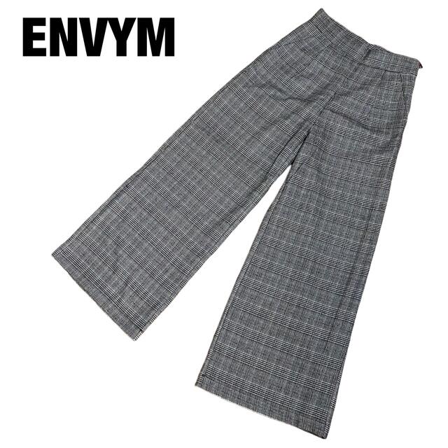 ENVYM(アンビー)の【当日発送】ENVYM 美品 グレンチェック ワイドパンツ 秋冬 レディースのパンツ(カジュアルパンツ)の商品写真