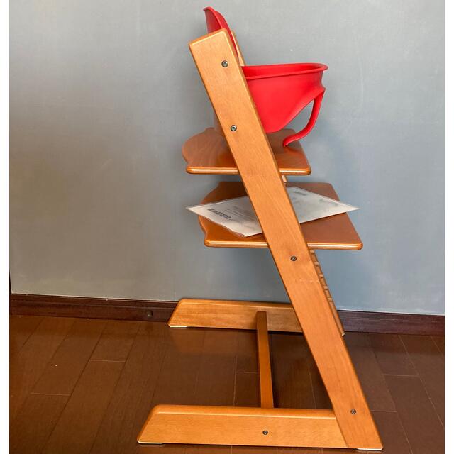 Stokke(ストッケ)の美品　希少品　廃番色　ストッケ　トリップ　トラップ　ベビーガード付き  正規品　 キッズ/ベビー/マタニティの寝具/家具(その他)の商品写真