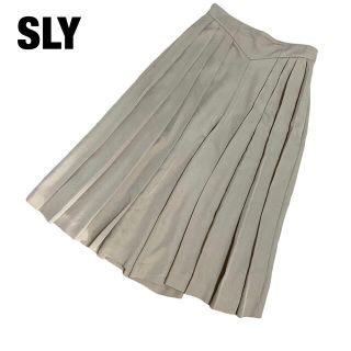 スライ(SLY)の【当日発送】SLY 美品 プリーツスカート風 ワイドパンツ ベージュ(カジュアルパンツ)