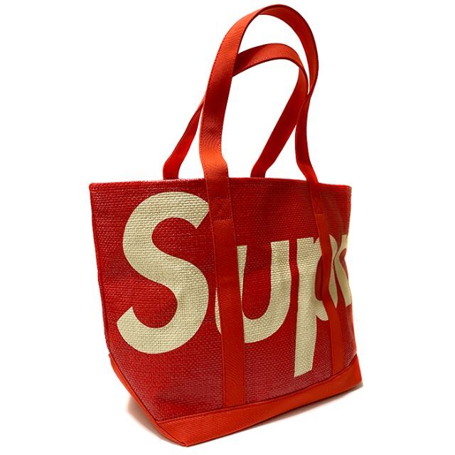 2020SS Supreme Raffia Tote 赤