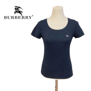 バーバリーブルーレーベル(BURBERRY BLUE LABEL)のバーバリー　ブルーレーベル Tシャツ ネイビー　紺色　ピンク　ホースマーク　38(Tシャツ(半袖/袖なし))