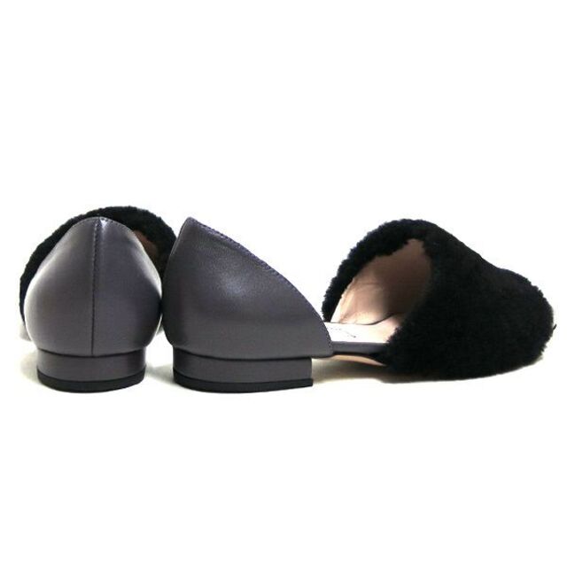 新品 23cm LUCENTI PUCCI フラットシューズ ブラック グレー レディースの靴/シューズ(ハイヒール/パンプス)の商品写真