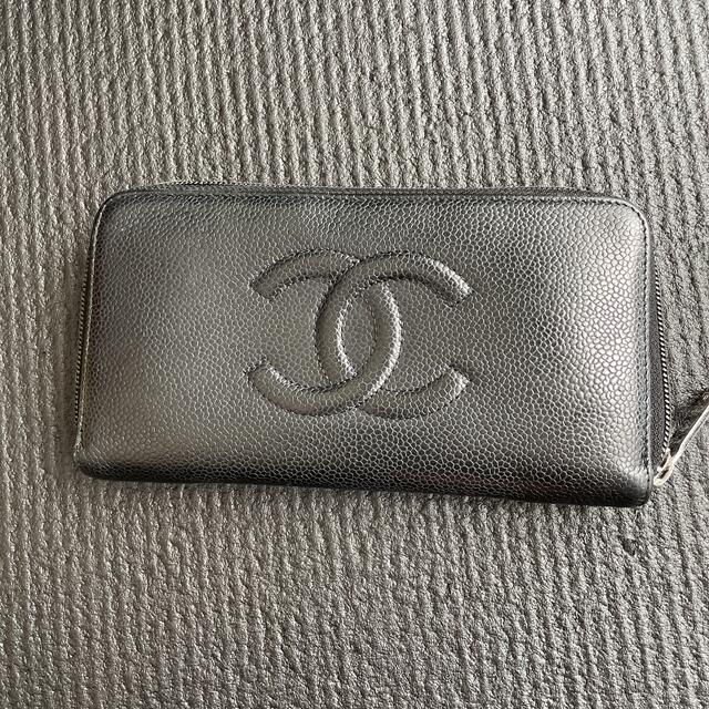 CHANEL シャネル キャビアスキン　長財布