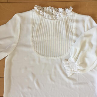 レピピアルマリオ(repipi armario)のrepipi armario  夏用ブラウス ホワイト☆サイズS(150)(Tシャツ/カットソー)