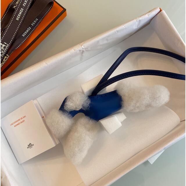 エルメス HERMES バディチャーム テリア 犬 バッグアクセサリー バッグチャーム アニョーミロ パープル 未使用