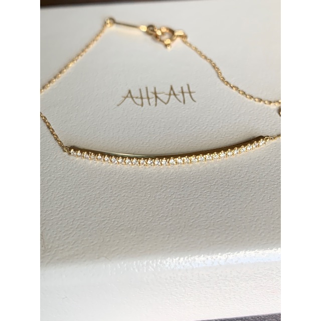 【美品】AHKAH アーカー ティナブリッジ ブレスレット ダイヤ約0.15ct