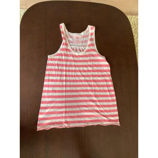 プチバトー(PETIT BATEAU)のプチバトー　ピンクボーダー　タンクトップ(タンクトップ)