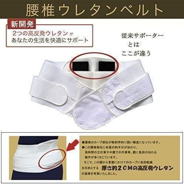 【新品】腰痛ベルト 安心の日本製 ラッキーウエスト腰サポーター Mサイズ
