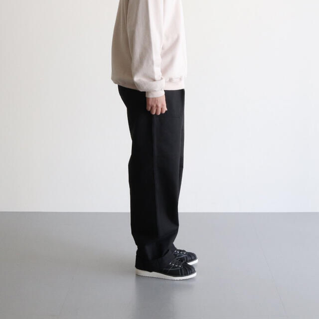 カラー AURALEE - AURALEE CHINO BELTED PANTS BLACK 4の通販 by SANKS