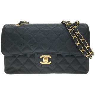 シャネル(CHANEL)の▼▼CHANEL シャネル レディースショルダーバッグ マトラッセ Wフラップチェーン キャビアスキン A01113 ブラック(ショルダーバッグ)