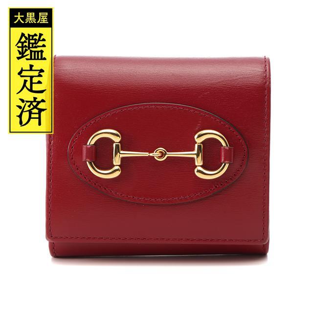 グッチ ホースビット1955ウォレット 621891 レザー レッド【430