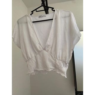 ザラ(ZARA)のメッシュカットソー(Tシャツ/カットソー(半袖/袖なし))