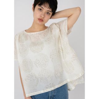 グラニフ(Design Tshirts Store graniph)のgraniphグラニフ　シルエットオブフォレスト総柄半袖シャツブラウスチュニック(シャツ/ブラウス(半袖/袖なし))