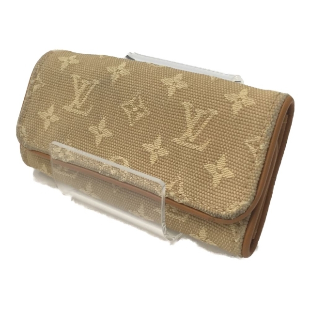 △△LOUIS VUITTON ルイヴィトン モノグラム・ミニ  ミュルティクレ4連 キーケース M92432 ベージュ