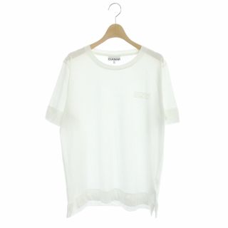 アザー(other)のガニー GANNI 21SS Tシャツ カットソー 半袖 ロゴ L 白(Tシャツ(半袖/袖なし))