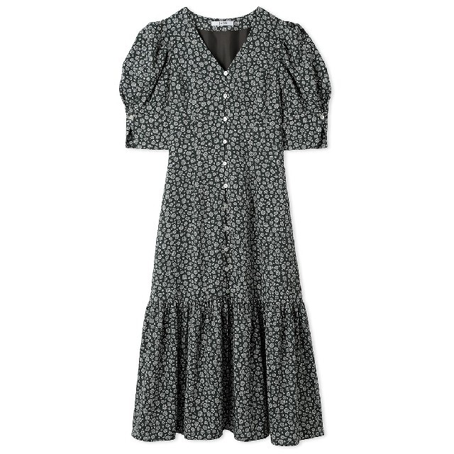魅了 snidel Sustainableパフスリーブバリエプリントワンピース photo 魅了 snidel Sustainableパフスリーブバリエプリントワンピース photo