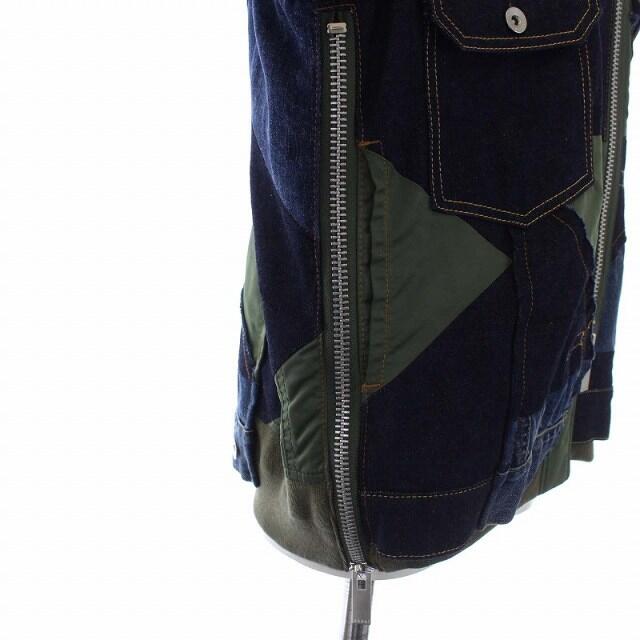 sacai(サカイ)のサカイ MA-1 ボンバージャケット 中綿 パッチワーク ジップアップ 2 レディースのジャケット/アウター(ブルゾン)の商品写真