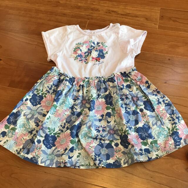 pom ponette(ポンポネット)のポンポネット　ワンピース　90 キッズ/ベビー/マタニティのキッズ服女の子用(90cm~)(ワンピース)の商品写真