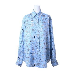 メゾンキツネ(MAISON KITSUNE')のMAISON KITSUNE シルク プリント シャツ(シャツ/ブラウス(長袖/七分))