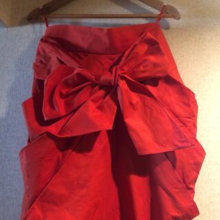 ロキエ(Lochie)のYSL red  ribbon skirt🎀(ひざ丈スカート)