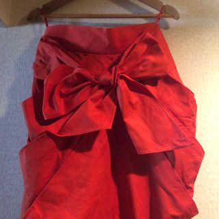 ロキエ(Lochie)のYSL red  ribbon skirt🎀(ひざ丈スカート)