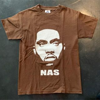 NASのTシャツ⭐︎HIPHOPラッパーTシャツ茶色S(Tシャツ/カットソー(半袖/袖なし))