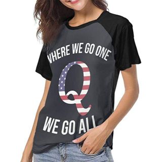 ベーシックTシャツ レディース 半袖 Q Anon WWG1WGA　L