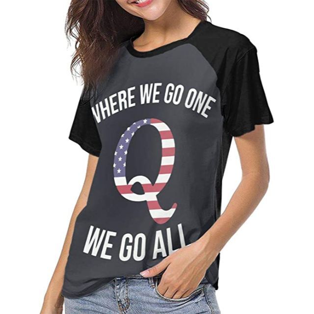 ベーシックTシャツ レディース 半袖 Q Anon WWG1WGA　M