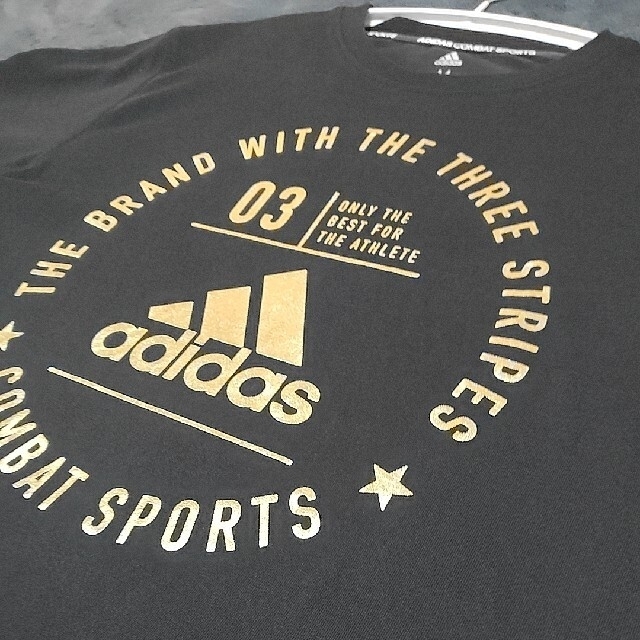 adidas(アディダス)の☆美品☆adidas コンバットスポーツ 半袖Tシャツ ブラック×ゴールド メンズのトップス(Tシャツ/カットソー(半袖/袖なし))の商品写真