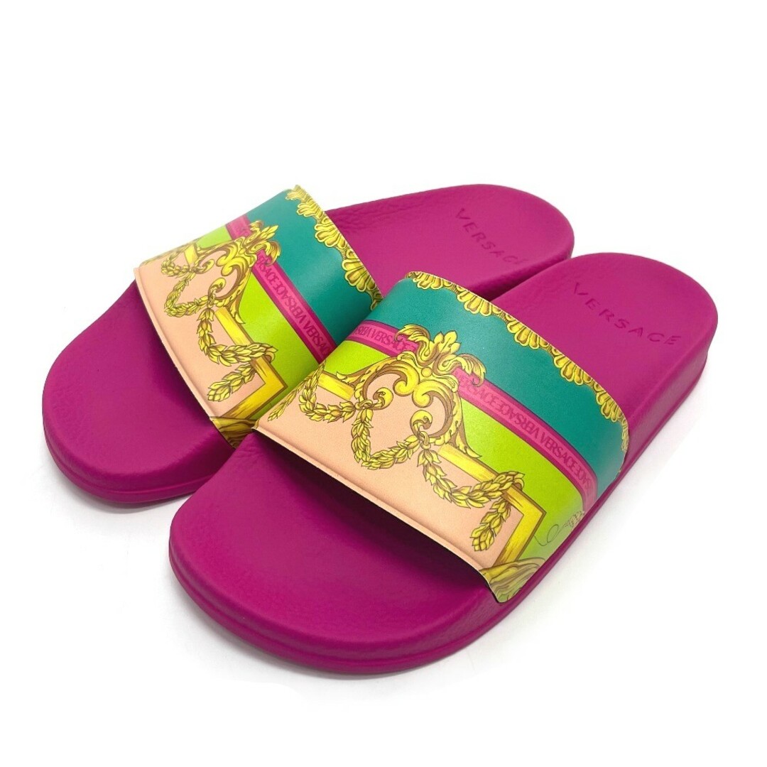 ヴェルサーチ VERSACE シャワーサンダル 1A04029 総柄 フラット ...