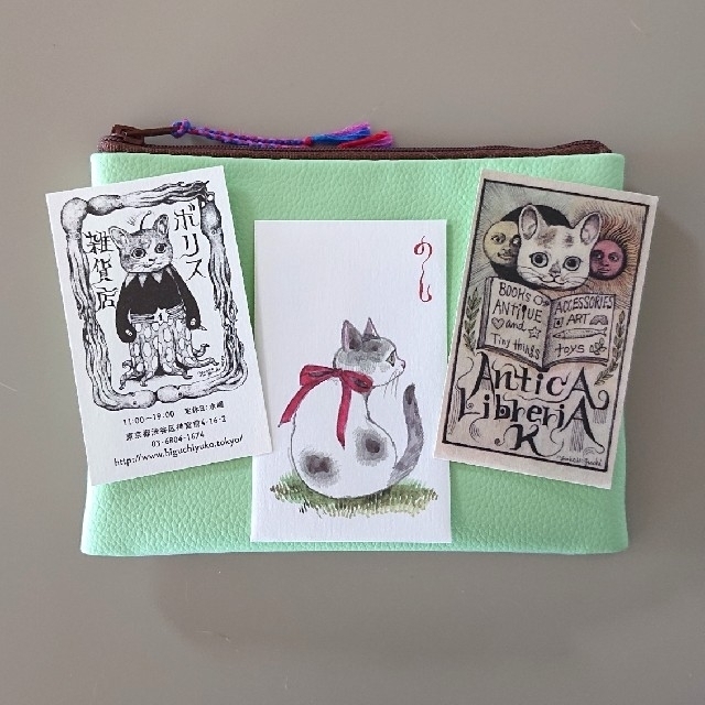 ヒグチユウコ ポチ袋+ショップカード ハンドメイドの文具/ステーショナリー(カード/レター/ラッピング)の商品写真