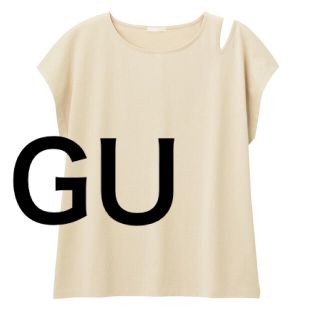 ジーユー(GU)のGU♡新品タグ付き アシンメトリーカットアウトT(半袖)(Tシャツ(半袖/袖なし))