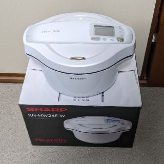 シャープ(SHARP)の【美品】SHARP ヘルシオ ホットクック  2.4L 白 KN-HW24-F(その他)