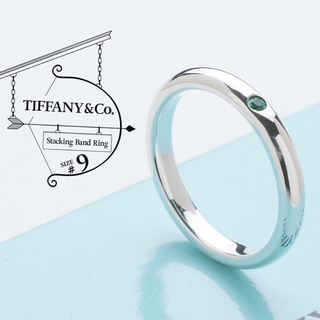 ティファニー(Tiffany & Co.)のリン様専用 ティファニー スタッキング バンド リング エメラルド 指輪 9号(リング(指輪))