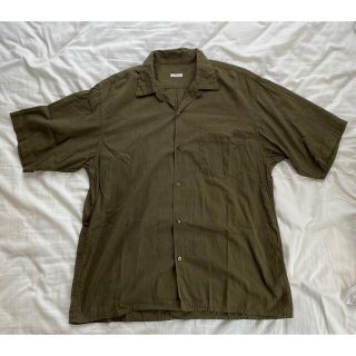 コモリ(COMOLI)のCOMOLIコモリ　ベタシャン オープンカラーシャツ サイズ1 OLIVE (シャツ)