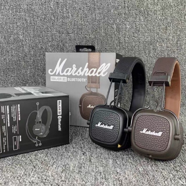FRANKLIN&MARSHALL(フランクリンアンドマーシャル)のMarshall MAJOR III BLUETOOTH ブラック スマホ/家電/カメラのオーディオ機器(ヘッドフォン/イヤフォン)の商品写真