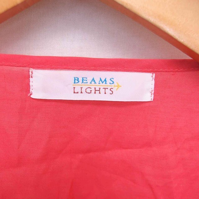 BEAMS LIGHTS(ビームスライツ)のビームスライツ カットソー ブラウス ビーズ装飾 半袖 38 ピンク /TT21 レディースのトップス(カットソー(半袖/袖なし))の商品写真