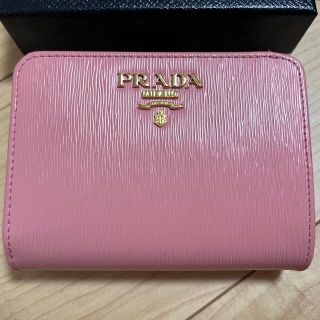 プラダ(PRADA)のPRADAプラダ 美品 財布 折り財布 サフィアーノ 1ML018 ピンク(財布)