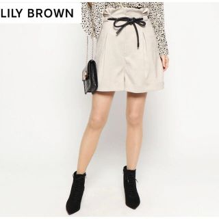 リリーブラウン(Lily Brown)のLily Brown　リリーブラウン　ウエストマークショートパンツ　レザーベルト(ショートパンツ)