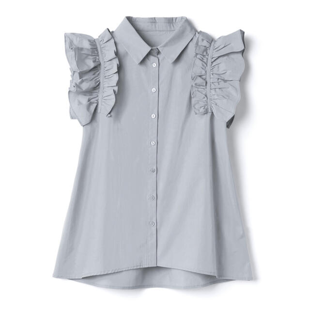 GRL(グレイル)のGRL フリルノースリーブシャツ[k8691w]   レディースのトップス(シャツ/ブラウス(半袖/袖なし))の商品写真