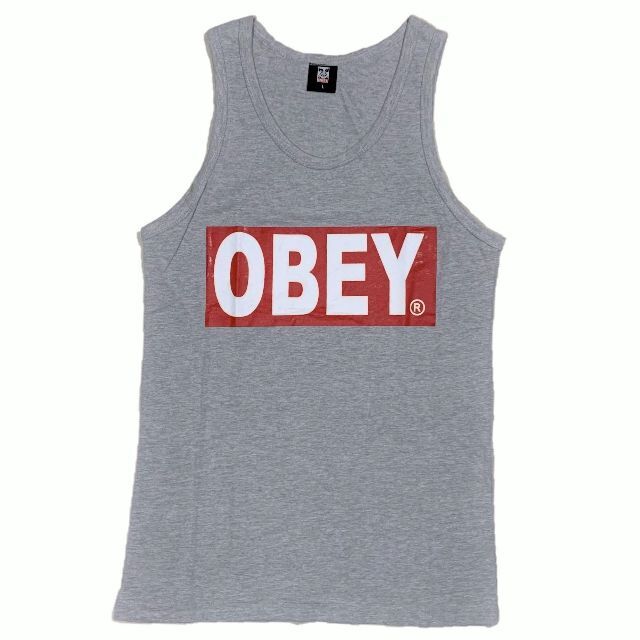 OBEY(オベイ)のOBEY オベイ ブランドロゴ タンクトップ グレー L メンズのトップス(タンクトップ)の商品写真