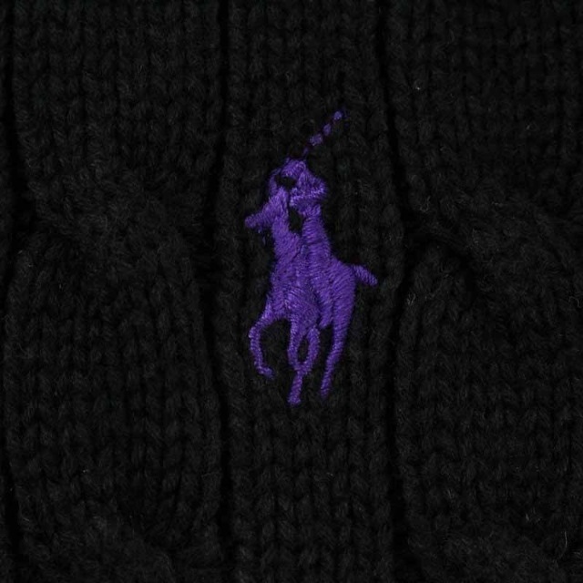 Ralph Lauren(ラルフローレン)のラルフローレン RALPH LAUREN ニット セーター 長袖 刺繍 S 黒 メンズのトップス(ニット/セーター)の商品写真